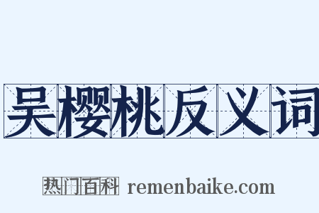 吴樱桃反义词是什么意思的图片